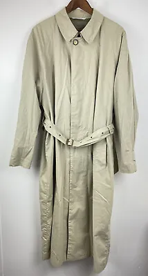 Vintage Hugo Boss Size 50 Men’s Tan Swiss Made Trench Coat • $89.90