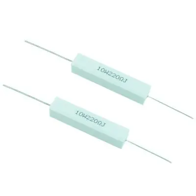 0r1 To 470r Axial 10W  Ceramic Wirewound Cement Power Resistor  • £3.59