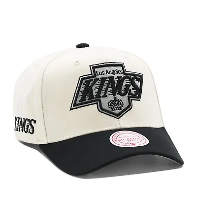 Mitchell & Ness Los Angeles Kings Vintage Precurved Snapback Hat Cap - Off White • $38.90