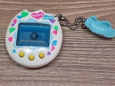 Bandai 1997 White Hearts Osutchi Tamagotchi  - Japanese Language - Discoloured • £15