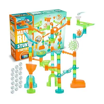 Marble Genius Marble Run Stunts Starter Set: 100 Pieces Total 14 Action Piec... • $78.97