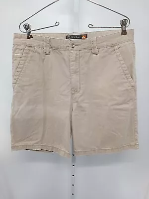 Quicksilver Waterman Collection Shorts Mens Size 33 Tan Casual Chino Comfort • $13.99