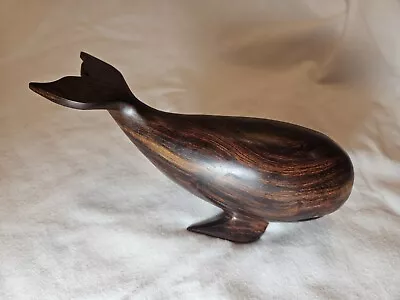 Vintage Hand Carved Ironwood Whale Figurine Sculpture • $20