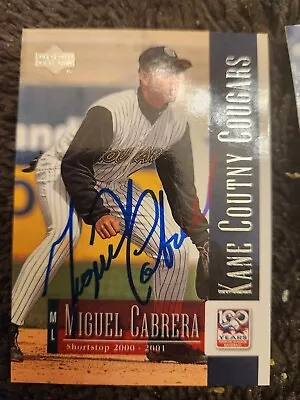 2001 Minor League Baseball Centennial Miguel Cabrera XRC Signed Authentic Auto • $27.32