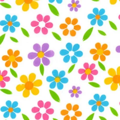 Polycotton Fabric Quality Craft Material Fat Quarter Metre Flower FLORAL NOVELTY • £2.70