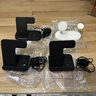 Lots Of 4X - 3 In 1 Fast Wireless Charger Station Dock For Apple & Samsung • £12.99