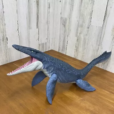 Jurassic World Real Feel Mosasaurus Dinosaur Figurine Toy Mattell 2017 FNG24 28” • $38