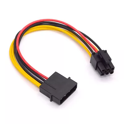 4 Pin Molex To 6 Pin PCI-Express PCIE Video Card Power Converter Adapter Cable • $7.99