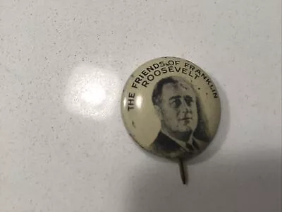 1936 Franklin D. Roosevelt FRIENDS OF FDR Campaign Pin Pinback Button President • $13