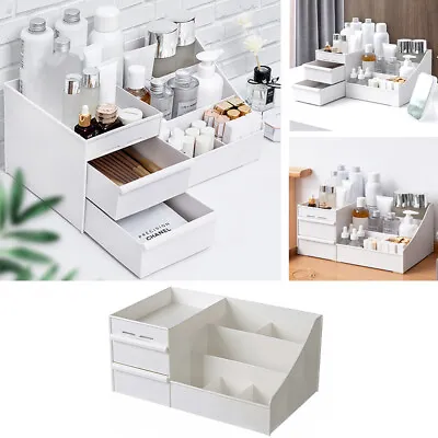 £12.94 • Buy Large Desktop Make Up Organizer Drawers Box Cosmetic Display Stand Jewelery Case