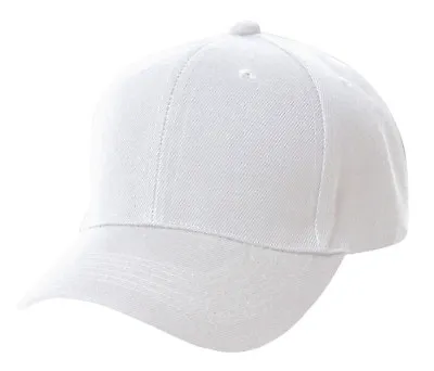 Plain Fitted Hat - White • $10.95
