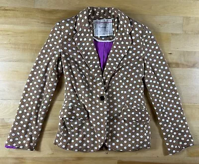 Anthropologie Jacket Women’s Small Cartonnier Donny Polka Dot Blazer Suit Tan • $28