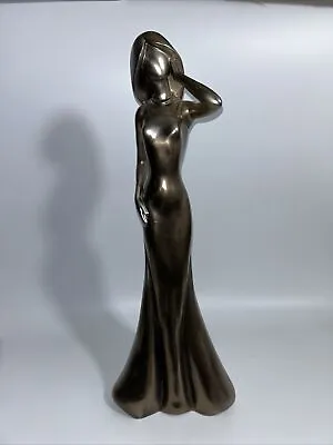 Large Figurine Of A Woman Bronze Effect 42xm Tall • £19