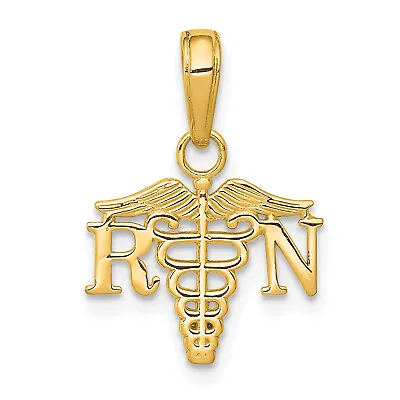 14K RN Caduceus Charm K9574 • $96.90