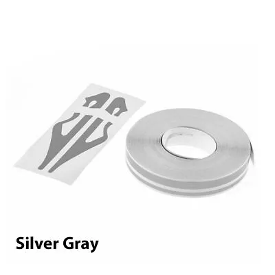 Gray Roll Vinyl Double Line Silver Pinstriping Pin Stripe Tape Sticker 12mm New • $7.40