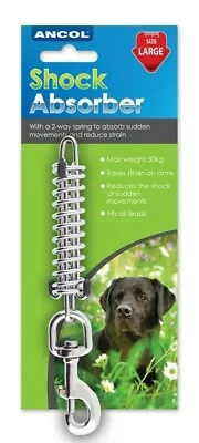 Ancol Dog Walking  Shock Absorbing Lead Spring Anti Pull Strain Avoid Jarring • £7.75