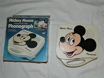 Vintage Mickey Mouse 2 Speed Solid State Phonograph 63014 • $10