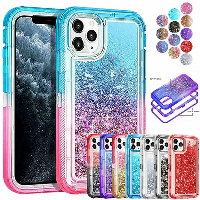 For IPhone 15 14 13 12 7 8 Plus 11 Pro XR Max Glitter Shockproof Defender Cover • $18.99