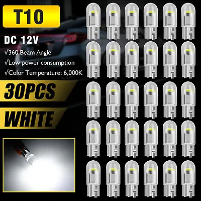 30pcs T10 194 168 W5W 2825 LED Bulbs Dome License Side Marker Light 6000K White • $8.48