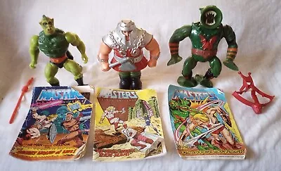 Masters Of The Universe Action Figure Lot Leech Whiplash Ram Man Complete MOTU • $86.65