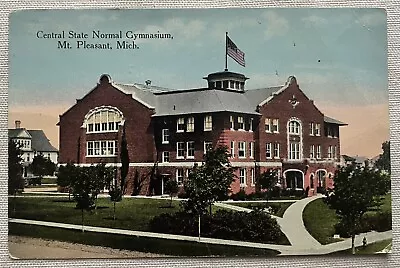 Central State Normal Gymnasium Mt. Pleasant Michigan Vintage Postcard • $4.75