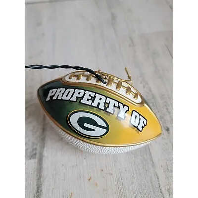 Bradford Exchange Vintage Light Up Football Green Bay Packers Property Ornament • $13.27
