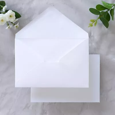 50 Pack A4 Envelopes 4 1/4 X 6 1/8 Inches White Envelopes Perfect For Gift Ca... • $22.86