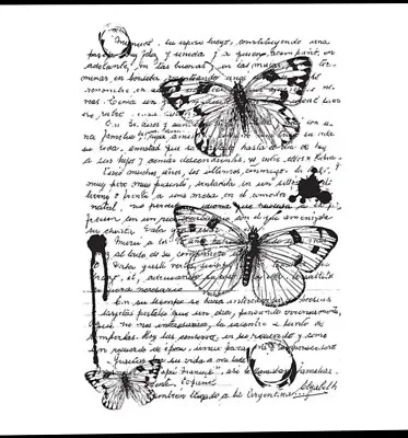 £5.95 • Buy Butterfly, Script Background Craft Stamp. UK Seller
