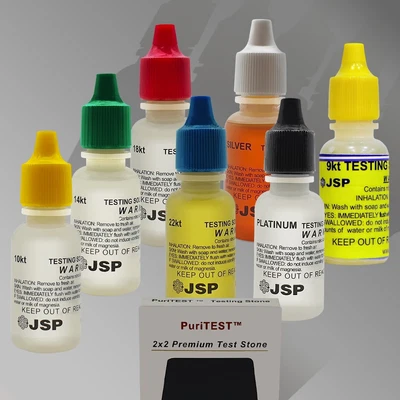 £46.50 • Buy Gold Silver And Platinum Acid Scratch Testing Kit 9k 10K 14K 18K 22K+Test Stone.