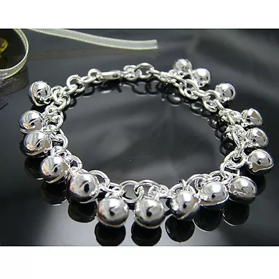 Wholesale 925Sterling Silver Lovely Bells Baby's Women's Chains Bracelet 8  H056 • $10.75