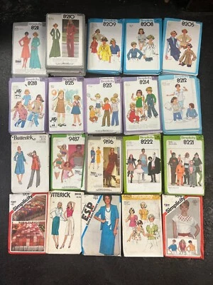 $4 • Buy PICK ONE Vintage Womens And Children Simplicity Sewing Patterns 1960 1970 1980