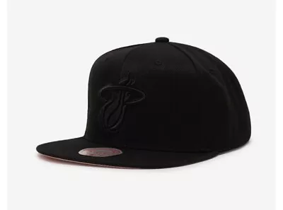 Mitchell & Ness Miami Heat Black Pink Moon Snapback Hat Cap • $31.99