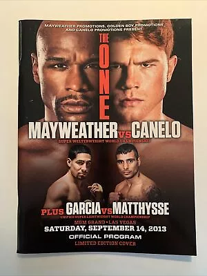 Floyd Mayweather Vs Canelo Alvarez Official 2013 Program With Ltd. Alt. Cover • $100