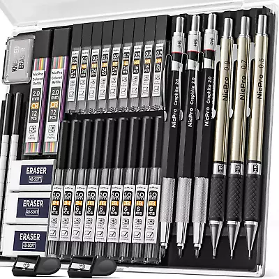 35PCS Art Mechanical Pencils Set 3 PCS Metal Drafting Pencil 0.5 Mm & 0.7 Mm &  • $25.69