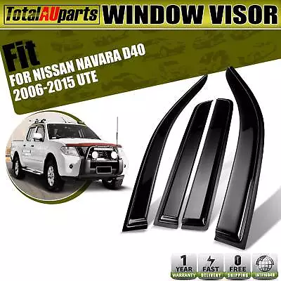 Weather Shield Weathershield Window Visors For Nissan Navara D40 2006 2007-2015 • $42.90