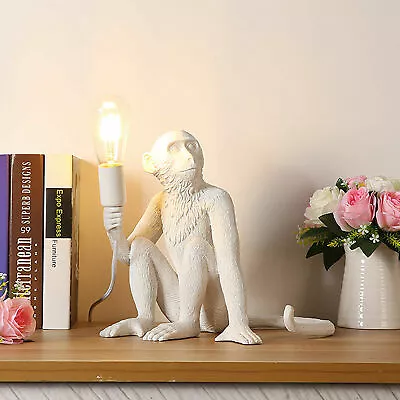 Monkey Table Lamp Desk Lamp Resin Monkey Lamp Bedroom Bedside Reading Lamp New • $39.91