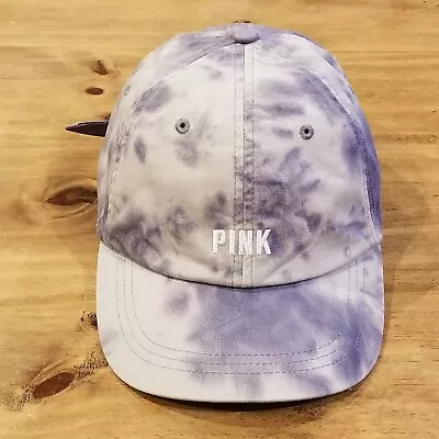 Pink Victoria's Secret Hat Cap Strap Back Purple Tie Dye One Size Casual • $11.96