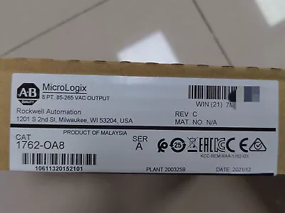 AB New Factory Sealed 1762-OA8/A MicroLogix 8 Point Relay Output Module 1762OA8 • $168.49