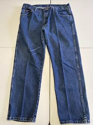 Wrangler Jeans Mens 38 X 29 Blue Zip Fly Denim 96501MR • $12.99