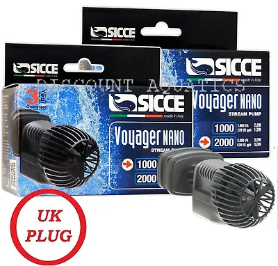 Voyager Nano Stream Pumps Power Head Wave Maker 1000 / 2000 Marine Reef Aquarium • £30.95