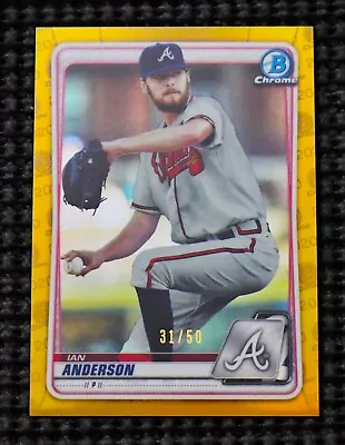 IAN ANDERSON 2020 Bowman Chrome Prospects GOLD REFRACTOR #/50 Atlanta Braves MLB • $5.99