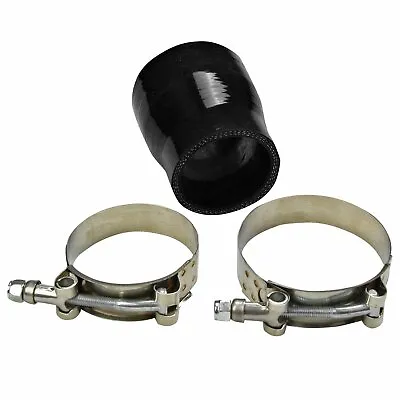 4  To 3  Inch Black Silicone Reducer Coupler Turbo Pipe W/ 2x T-Bolt Clamps • $10.81