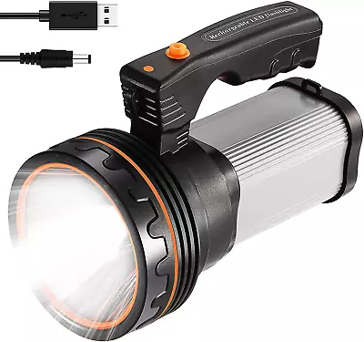 Worlds Brightest 9000 Lumen High Power LED Rechargeable Spotlight - Portable • $42.83