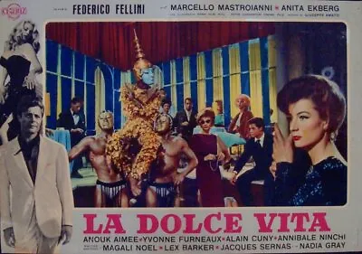 La DOLCE VITA Italian Fotobusta Movie Poster 4 R64 FELLINI MASTROIANNI EKBERG • $250