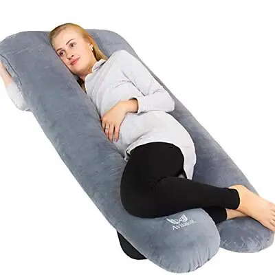 AviiatoR® Pregnancy Pillow For Side Sleeping Extra Filled Large U-Shape Full • £58.54