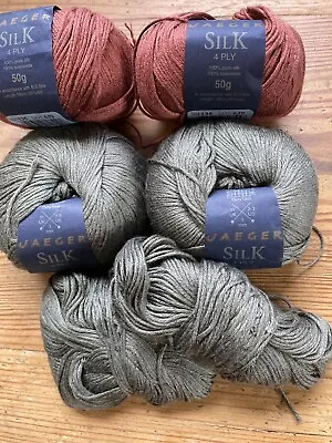 Jaeger Pure Silk 4 Ply Yarn Very Rare • £35