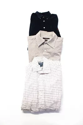 Ralph Lauren Michael Kors Mens Dress Shirts Blue Brown Size Medium Lot 3 • $42.69