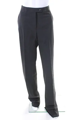 Domenico Vacca Womens Creased Straight Leg Dress Pants Gray Wool Size EUR 44 • $41.49