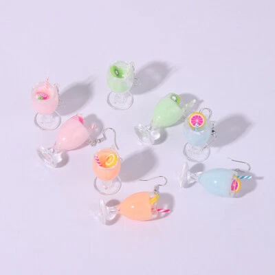 Sweet Creative Adorable Fruit Cup Earrings Quench Thirst Fruit-Inspired Jewelry • $1.99