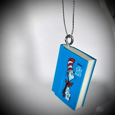 1.5  MINI DR SEUSS BOOK ORNAMENT Christmas Gift THE CAT IN THE HAT Shatterproof! • $7.99